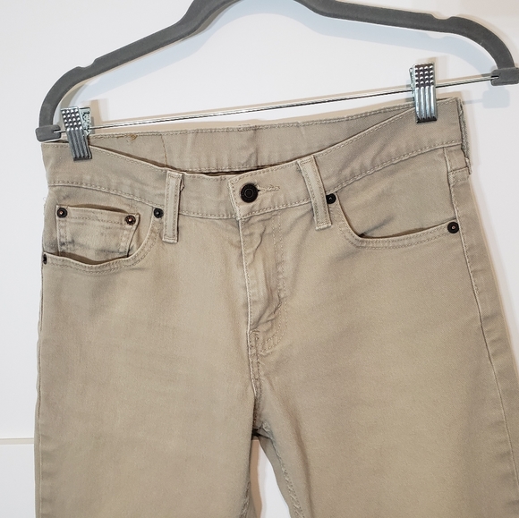 Levi's 511 Slim Fit Tan Mid Rise Jeans With Stretch 29 X 32 - Picture 5 of 16